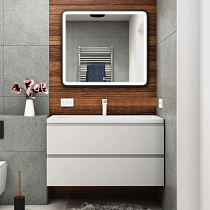 Мебель для ванной Art&Max Bianchi 100, подвесная, белый матовый