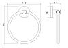Полотенцедержатель кольцо Aquatek AQ4112CR ЕВРОПА