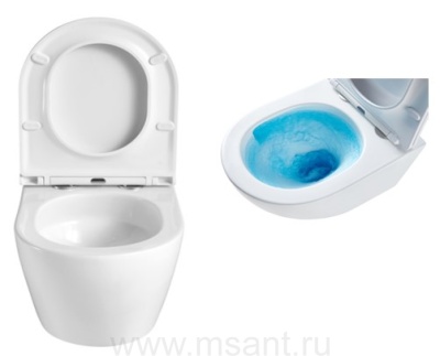 Унитаз подвесной Azario Grado 370х490х360 смыв 