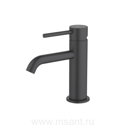 Смеситель для раковины 89, без донного клапана AQUATEK, матовый черный AQ1310MB ЕВРОПА