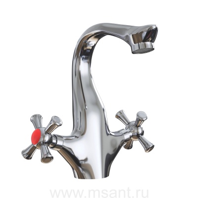 Смеситель для раковины 1/2 кер. MIXLINE ML10-04 п/гайку (без подводки)