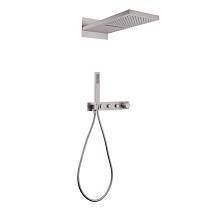 Душевая система ABBER Rund AF8752SP скрытого монтажа без излива, термостат, сатин