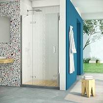 Дверь в душевой проем Vegas Glass AFP Retta 120 08 02 L, профиль глянцевый хром, стекло шиншилла