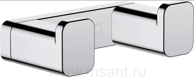 Крючок Hansgrohe AddStoris 41755000 двойной, хром