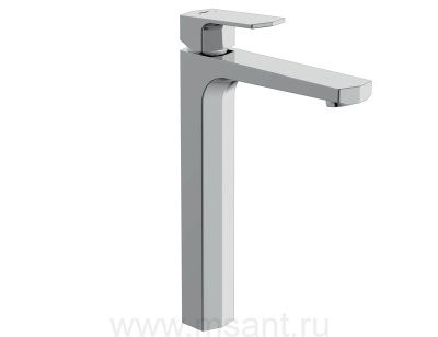 Смеситель Cersanit WISLA 63059 для раковины высокий однорычажный клик клак