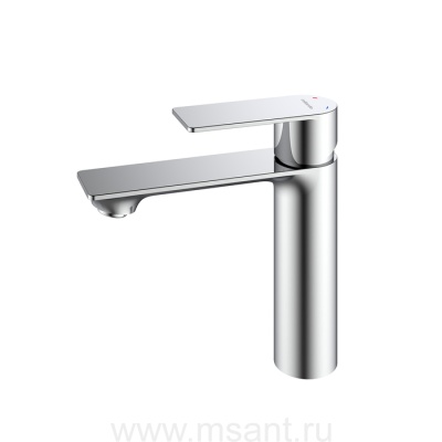 Смеситель для умывальника, сатин, Maze, Milardo, MAZBN00M01