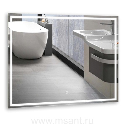 Зеркало AZARIO Ливия 800х600, LED-подсветка с диммером, сенсорный выключатель