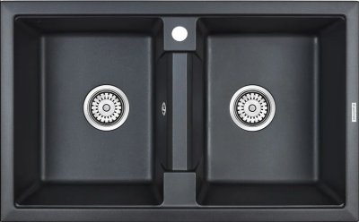 Мойка кухонная Paulmark PM238150-BLM черный металлик