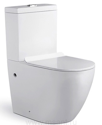 Унитаз напольный Azario CORSA безободковый с бачком и сиденьем микролифт (AZ-2062S)