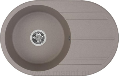 Мойка кухонная AQUATON Амира серый шелк