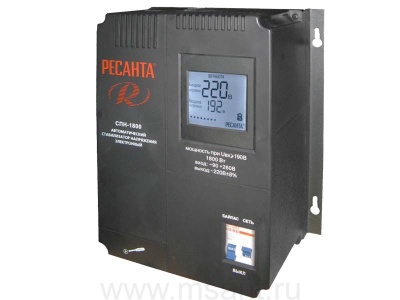 Однофазный цифровой стабилизатор пониженного напряжения РЕСАНТА СПН-1800