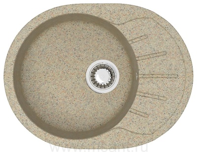 Кухонная мойка AZARIO Light 575х440х215) искусственный мрамор, цвет Песочный (CS00079922)