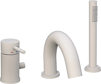 Смеситель Paffoni Light LIG047BO на борт ванны, бeлый