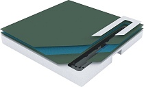 Поддон для душа Pestan Confluo Board 40007822SS 120x120, под плитку со встроенным лотком, решетка хром матовый