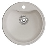 Мойкa MIXLINE ML-GM09 круглая, ультра-белая (341), 510 мм (глуб. чаши 190)