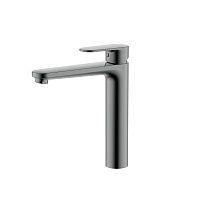 Смеситель Aquatek AQ1804BGM НИКА для раковины высокий 190 без донного клапана, оружейная сталь