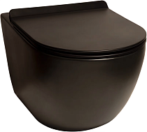 Унитаз подвесной SantiLine SL-5002MB безободковый с сиденьем микролифт черный матовый