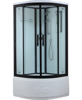 Timo Standart T-6600 Black Fabric душевая кабина (100*100*220), турецкая баня хамам