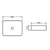 Раковина-чаша Azario 600х405х110 накладная, прямоугольная, черный матовый
