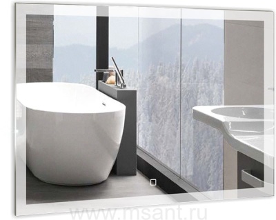 Зеркало AZARIO Гуверт 800х600 c подсветкой, сенсорный выключатель с функцией диммера