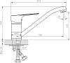 Смеситель Rossinka RS27 RS27-21 для кухонной мойки