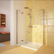Душевой уголок GuteWetter Lux Rectan GK-103 левый 100x80 см стекло бесцветное, профиль хром