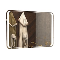 Зеркало AZARIO Valeria 800х600, влагостойкое, c подсветкой и диммером