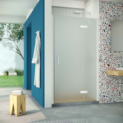 Дверь в душевой проем Vegas Glass AFP Retta 90 01 10 R, профиль белый, стекло сатин