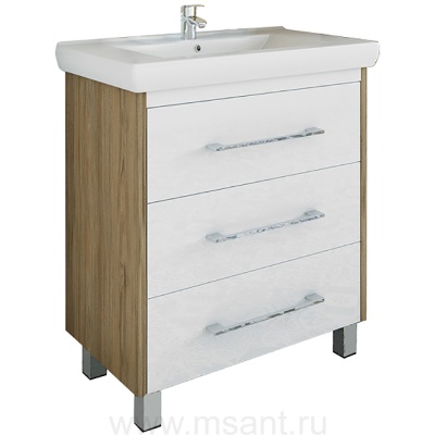 Тумба Sanflor Ларго 80 (ШВ/Б) раковина Фостер 80