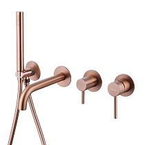 Смеситель ABBER Wasser Kreis AF8130MRG для ванны скрытого монтажа, розовое золото матовое