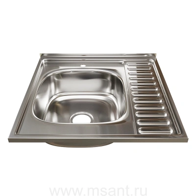 Мойка 60х60 (0,6) лев вып 3 1/2 MIXLINE 16см с сифоном