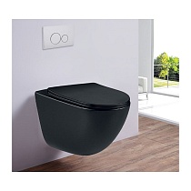 Унитаз подвесной ESBANO LOTUS (Matt Black). Размер: 500x340x405.