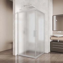 Душевой уголок Kubele DE019SC-MAT-MT 80 см, профиль матовый хром