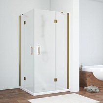 Душевой уголок Vegas Glass AFA NOVO 80 05 10, профиль бронза, стекло сатин