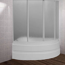 Шторка на ванну Bas Алегра 4 ств., пластик