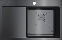 Мойка кухонная Omoikiri Akisame 78 R, вороненая сталь