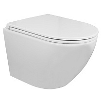 Унитаз подвесной Azario Grado 490х370х360 безободковый с быстросъемным сиденьем микролифт