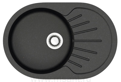 Кухонная мойка AZARIO Flora 750x505x210 искусственный мрамор, цвет черный (CS00079913)