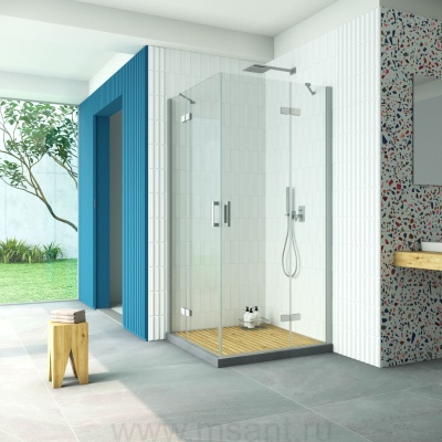 Душевой уголок Vegas Glass AFA Retta 100 07 crystalvision профиль матовый хром стекло crystalvision
