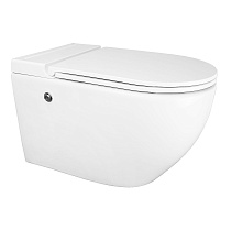 Унитаз импульсный Azario 360х570х375 подвесной, полукруглый, быстросъемное сиденье микролифт, монтажная рама в комплекте