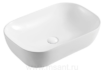 Раковина Azario 490х395х150 накладная, белый глянец