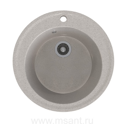 Мойкa MIXLINE ML-GMS01 СТАНДАРТ круглая, светло-серый (310), 470мм (глуб. чаши 180)