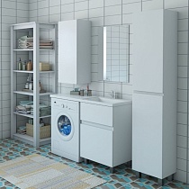 Мебель для ванной Эстет Dallas Luxe 130 напольная, 2 ящика, R с раковиной