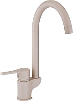 Смеситель GPD Atros MTE65-KG для кухонной мойки, кремовый