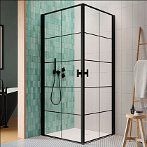 Душевой уголок Radaway Nes Black KDD I Factory 100x80