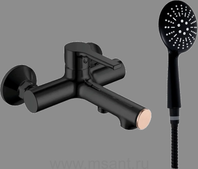 Смеситель для ванны с душем Haiba HB60652-7 черный