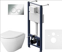 Комплект унитаз с инсталляцией AM.PM Spirit V2.0 IS49051.701700 с сиденьем микролифт