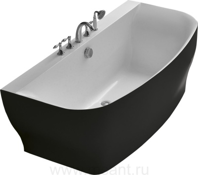 Акриловая ванна BelBagno BB74-NERO 165x80