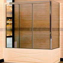 Шторка на ванну RGW Screens SC-81 (1560-1610)х800х1500 профиль хром, стекло чистое