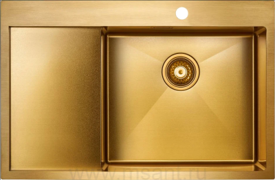 Мойка кухонная Paulmark Elde PM807851-BGR R, золото